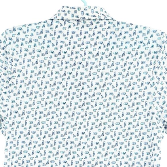 PGA Tour Mens UPF 30 Moisture Wicking Stretch Bright White Polo Shirt Size S NWT - Picture 4 of 9